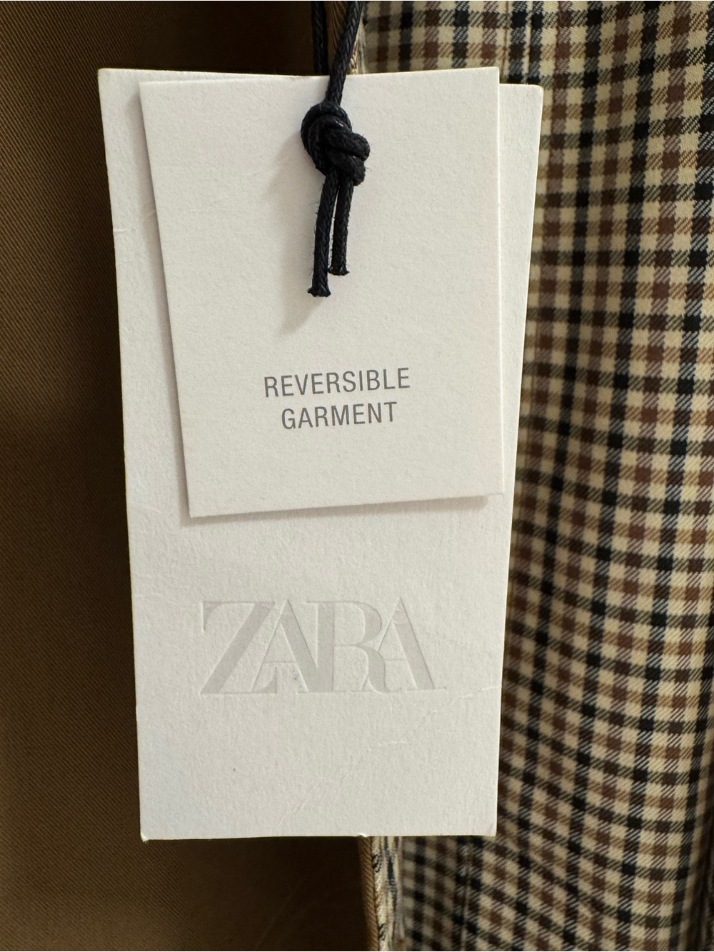 Zara Reversible Long Caramel Trench Coat - Picture 16 of 16